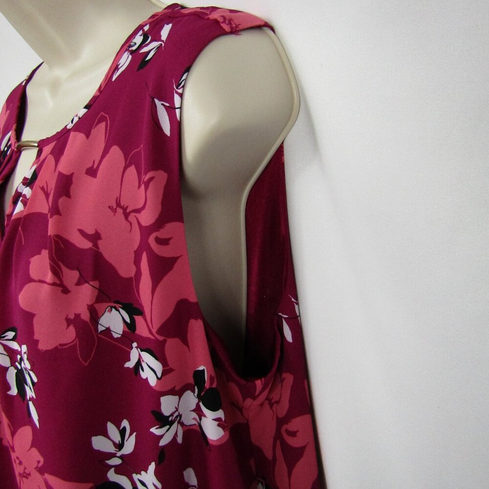 Liz Claiborne | Women's | Blouse | Large | Floral Pattern | Pink - Picture 4 of 6